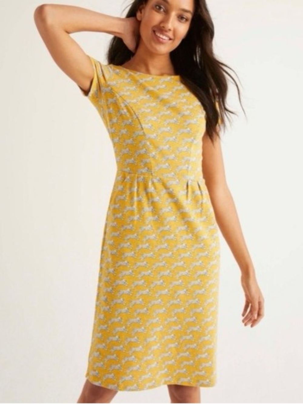 Boden Phoebe Cheetah Jersey Knit T-Shirt Dress